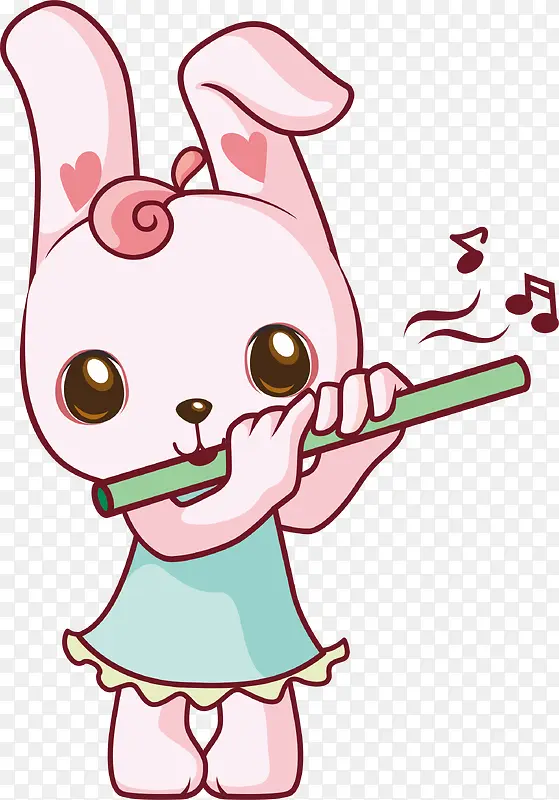吹笛子的兔子