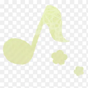 绿色清新花纹音符