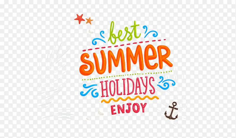 夏日时光summer字体装饰