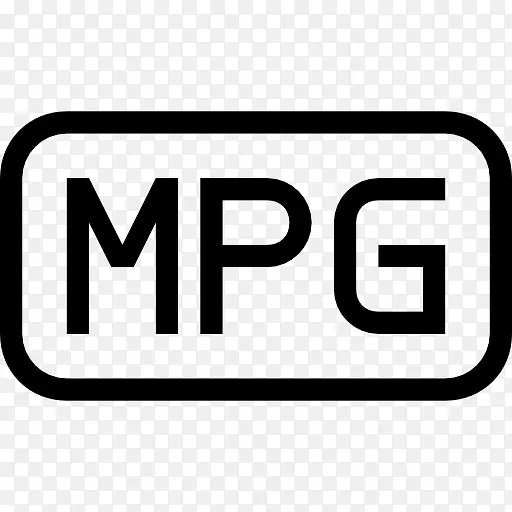 MPG文件概述了圆角矩形界面符号图标