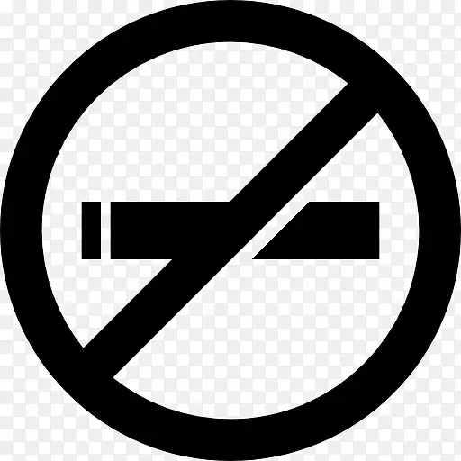 不吸烟的圆形标志图标