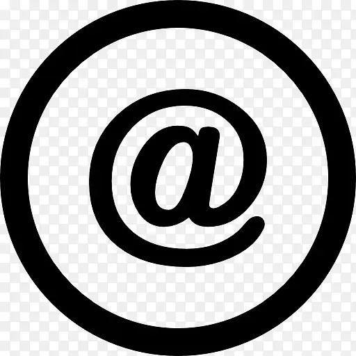社会的电子邮件的圆形按钮图标