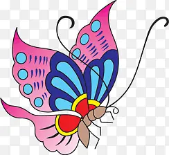彩色手绘精美蝴蝶