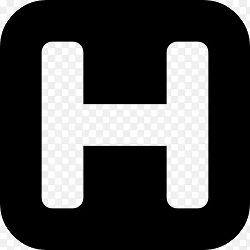 酒店字母H标志里面黑色的圆形广场图标
