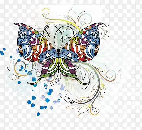 漂亮的才彩色蝴蝶