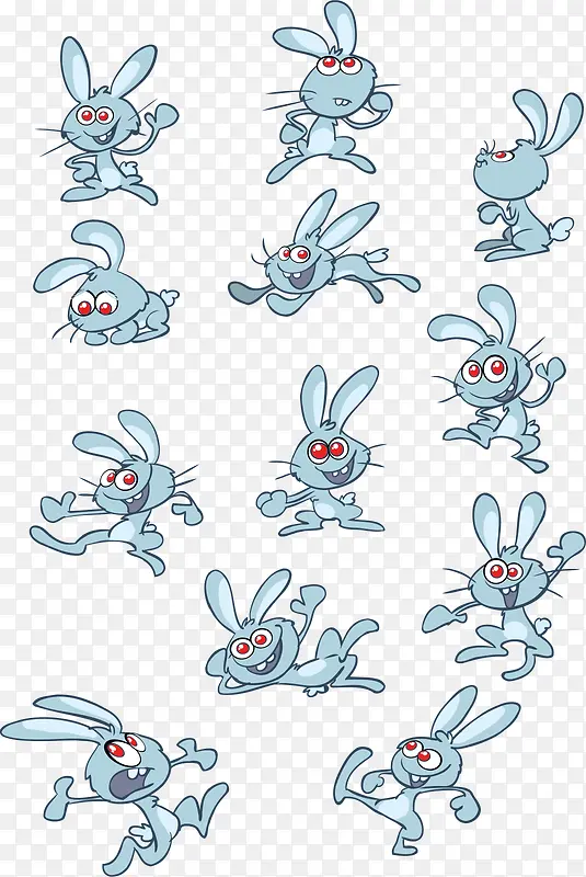 可爱卡通兔矢量素材