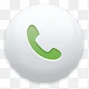绿色圆形电话图标