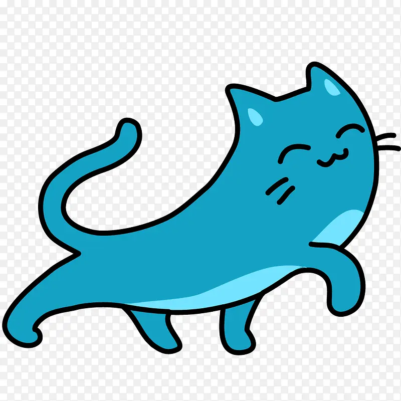 蓝色可爱猫咪