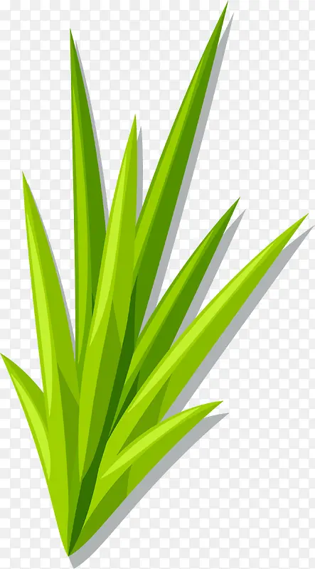 绿色卡通小草
