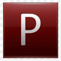 字母P红色图标