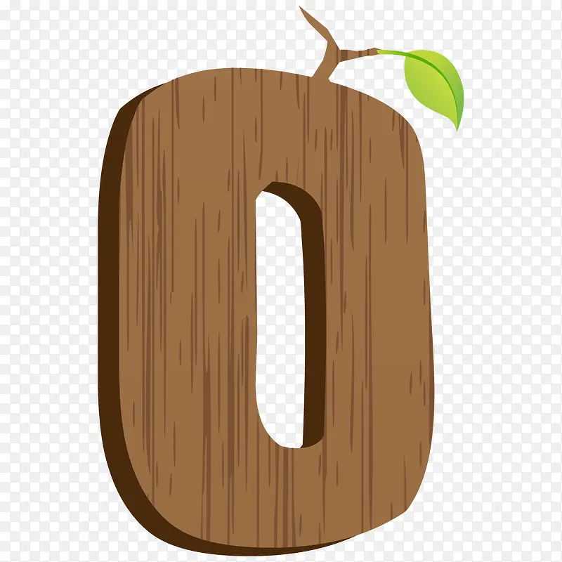 创意木制英文字母O