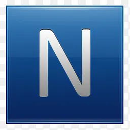 字母N蓝色图标