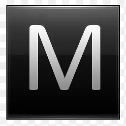 字母M黑色图标