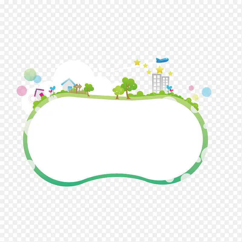 彩色小清新圆环文案背景装饰图案