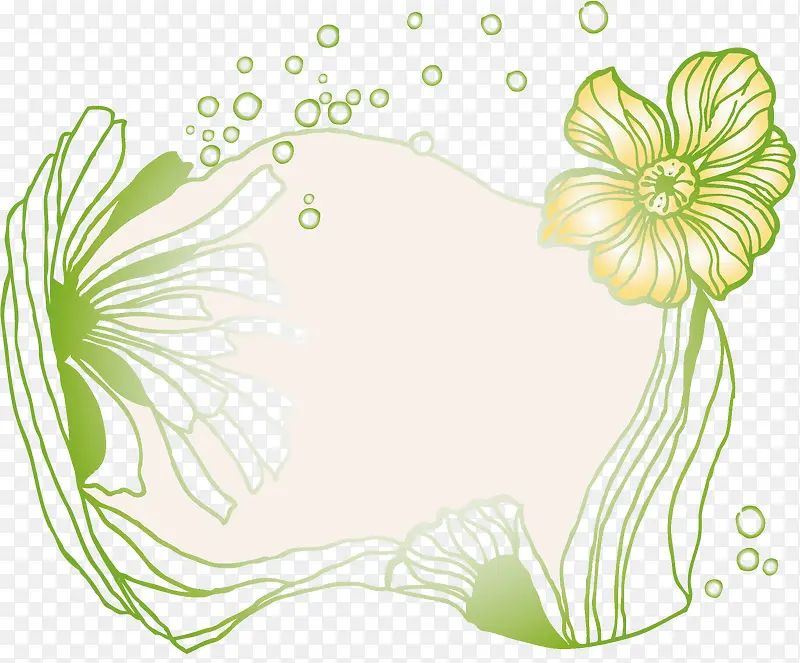 花环 花纹 绿色  装饰图案 