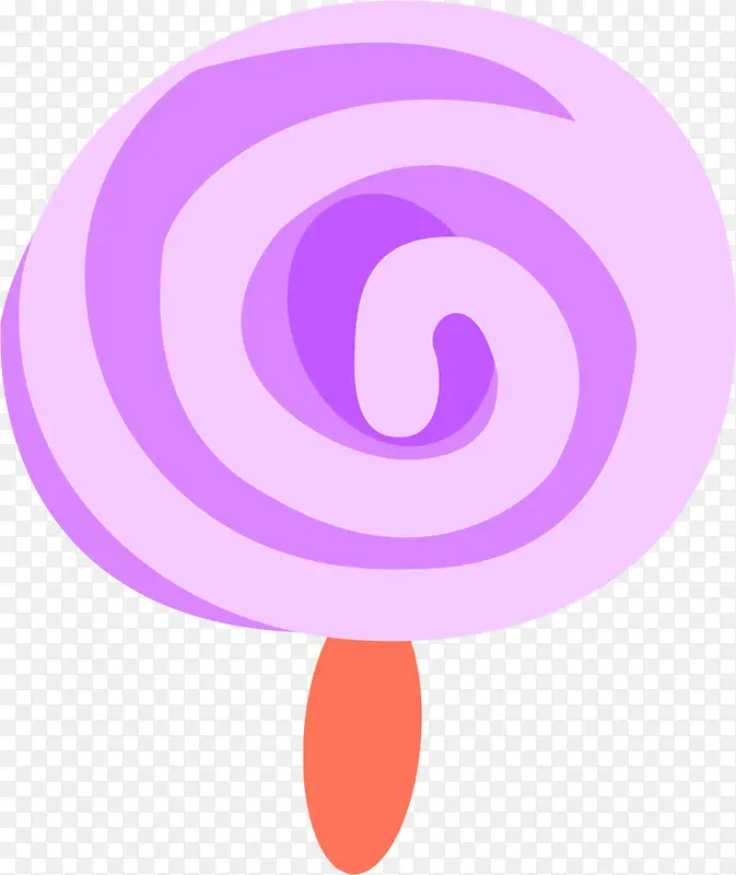 紫色棒棒糖韩版卡通卡片