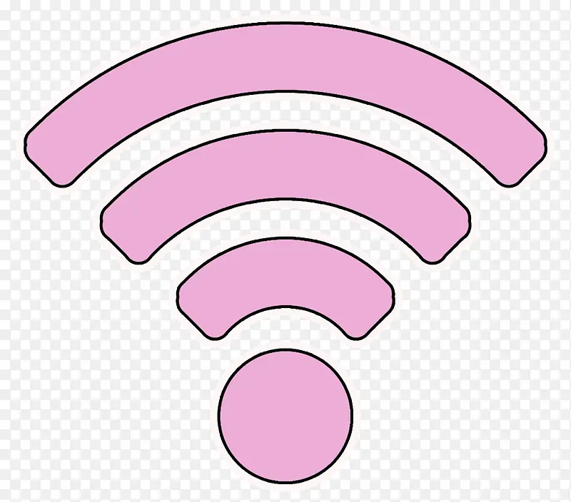 粉色WIFI装饰图标