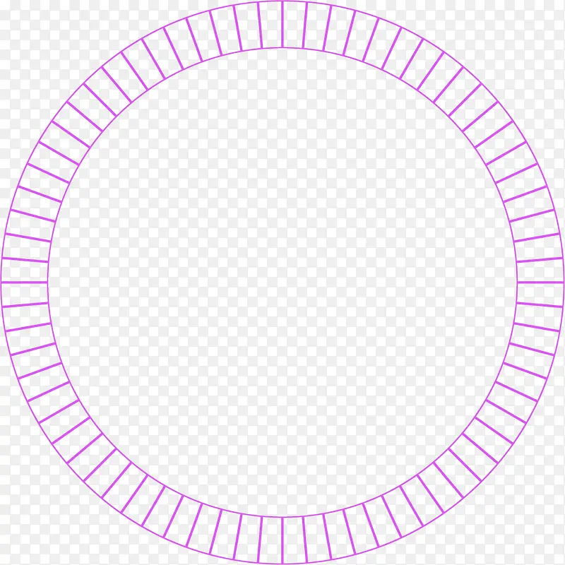 矢量手绘紫色圆形边框