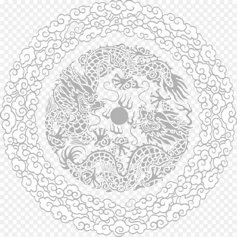 中华文化圆形边框PNG图片