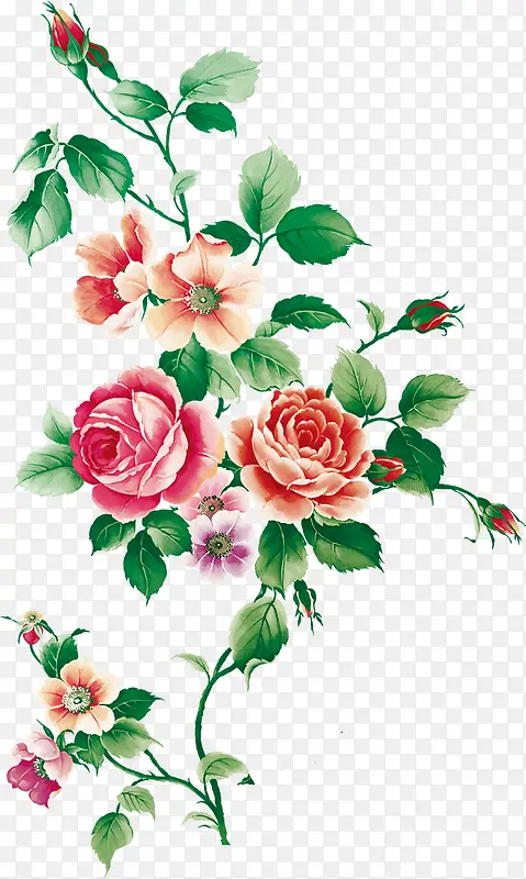 花开富贵浪漫玫瑰花束