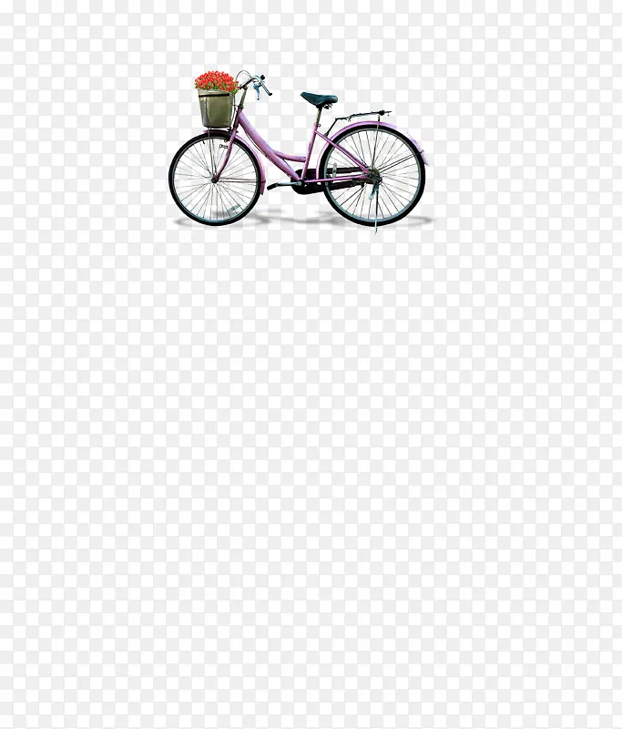 带花的文艺自行车，单车，骑行，