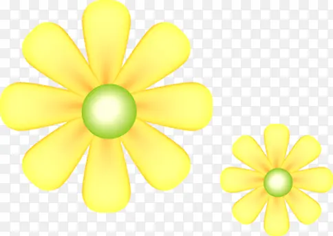 手绘文艺春季黄色小花
