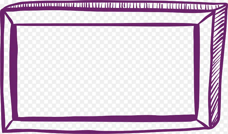 紫色手绘相框