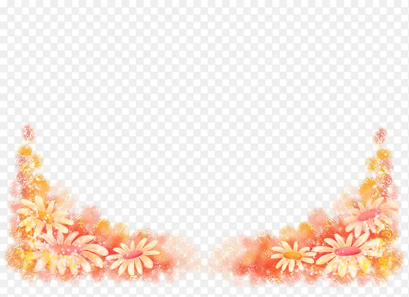 手绘菊花装饰