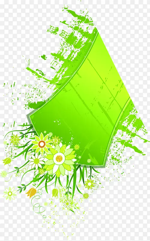 绿色菊花卡通背景夏天