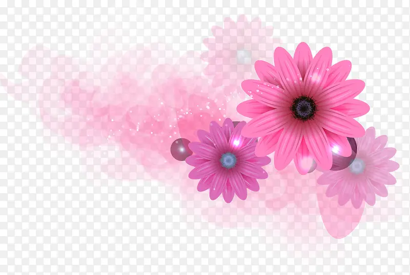 水墨紫色菊花图案