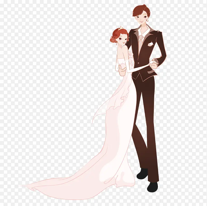 卡通婚纱照