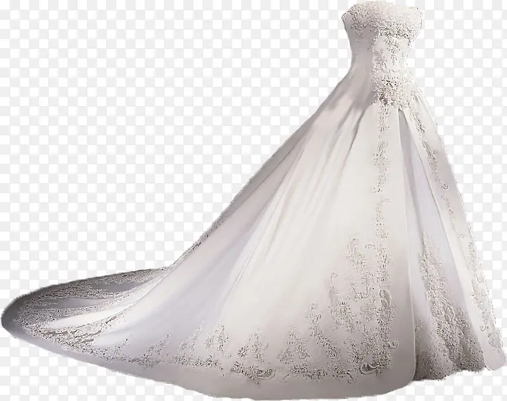 白色婚纱免抠素材