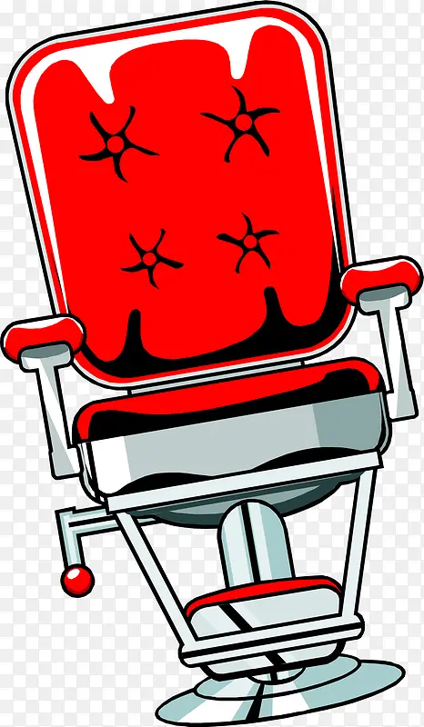 矢量手绘红色座椅