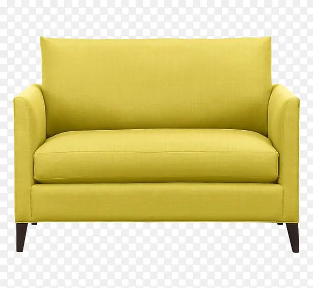 黄色双人沙发