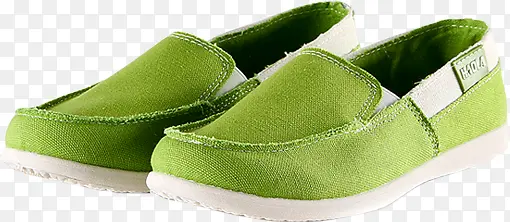 绿色舒适帆布鞋平底鞋