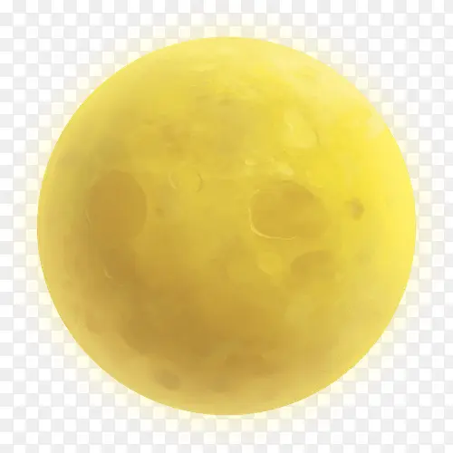黄色圆形月球装饰