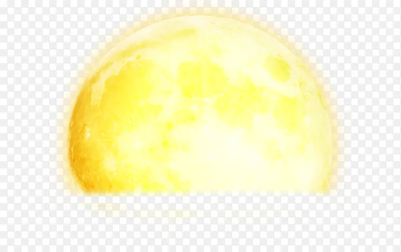 黄色光芒月球表面