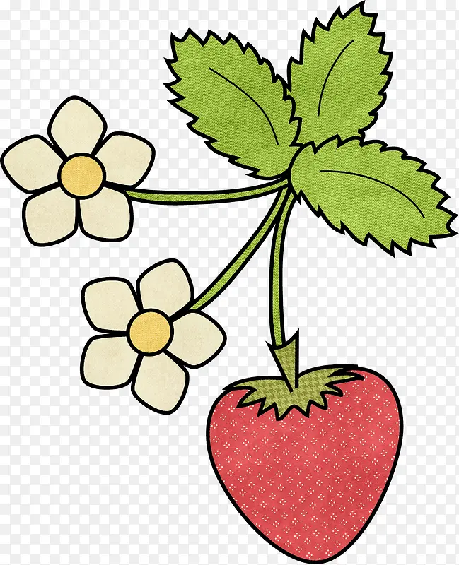 可爱卡通草莓水果