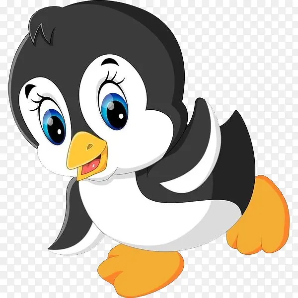 手绘卡通装饰可爱小动物可爱企鹅