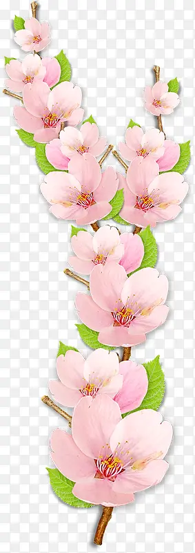 粉色花朵桃花设计创意