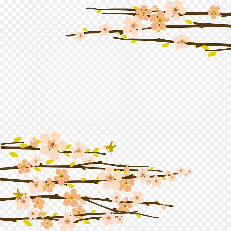 春季桃花背景装饰图