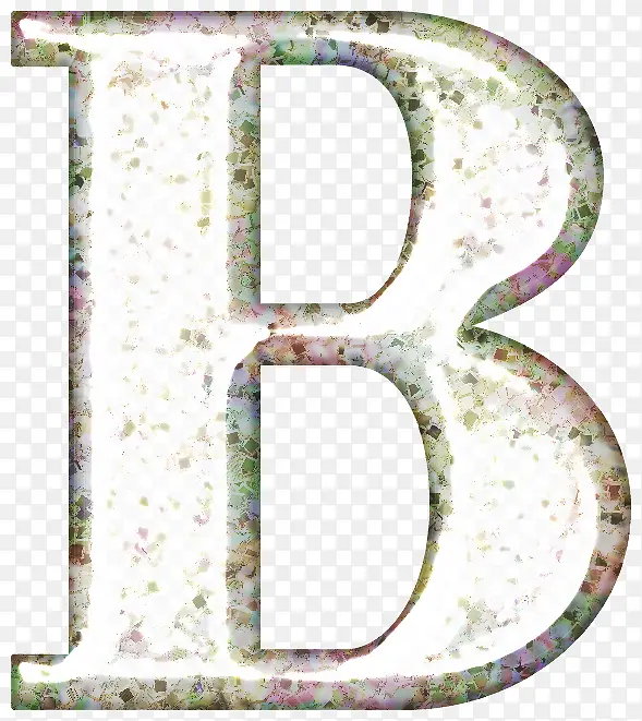 彩色花纹字母B