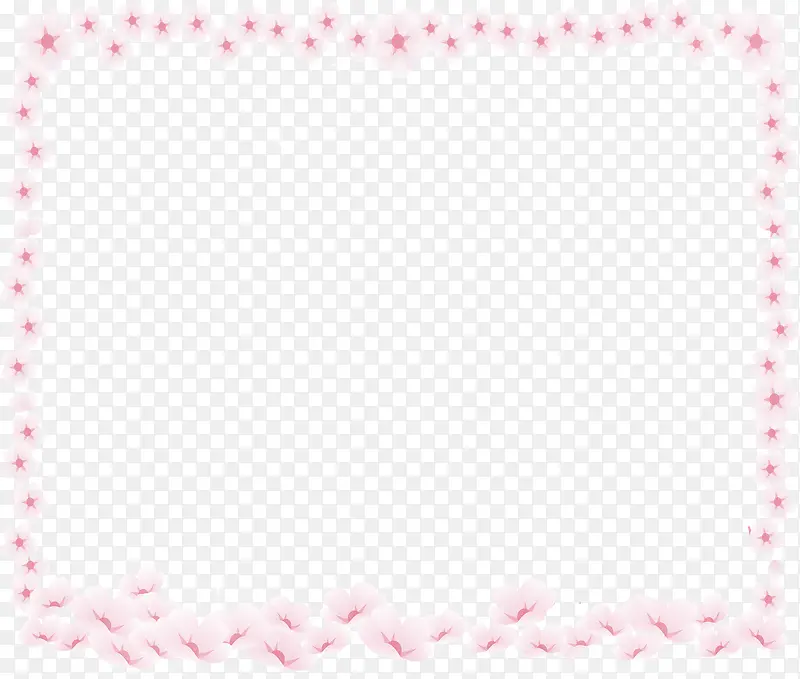 粉色卡通羽毛设计边框