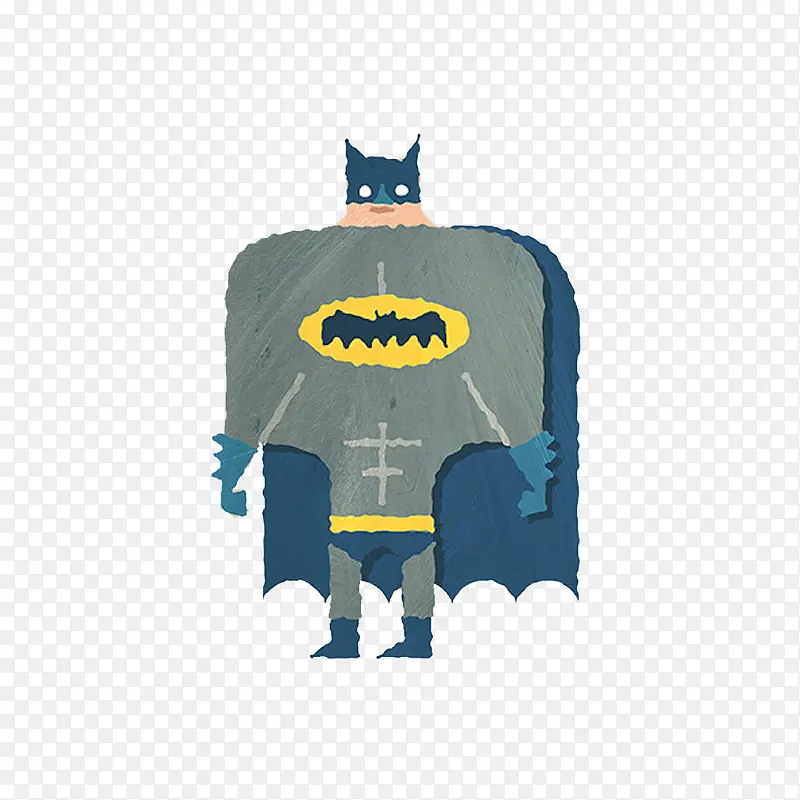 卡通蝙蝠侠创意插画