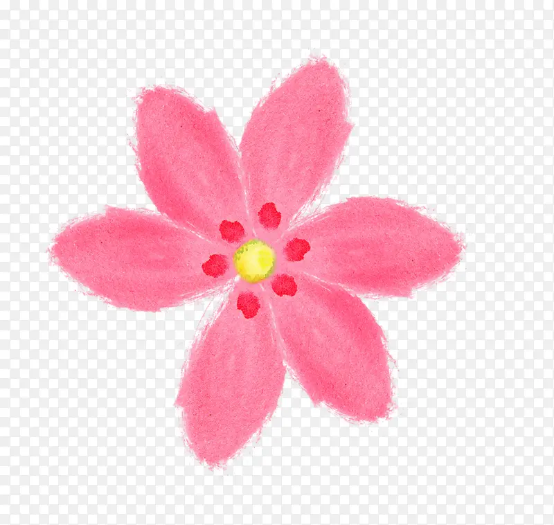 粉色手绘的小花