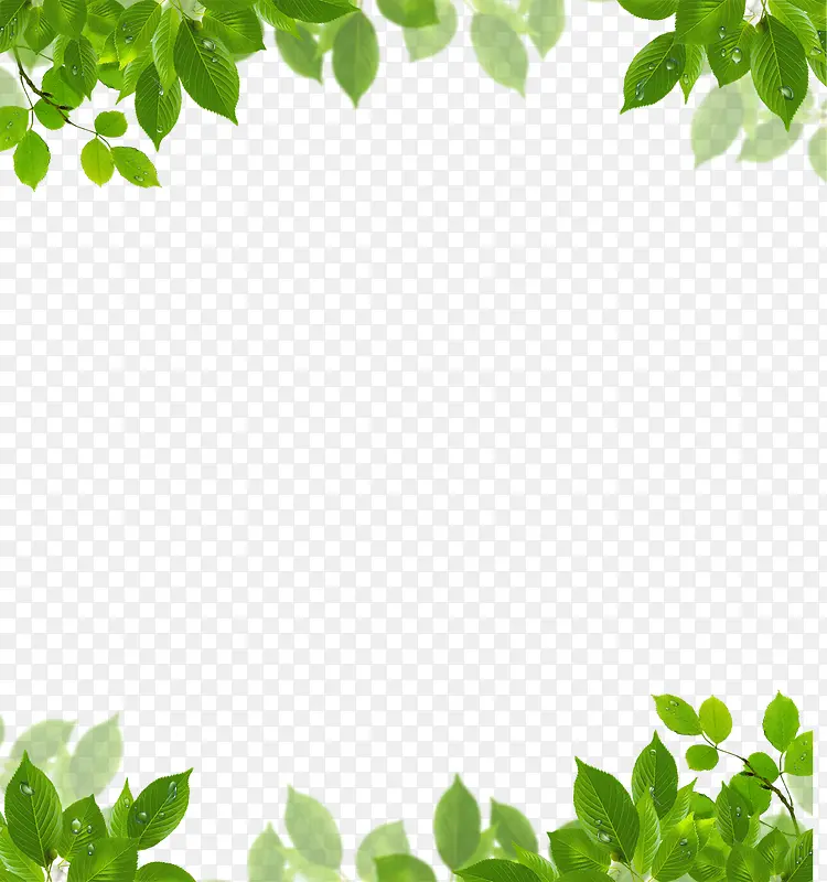 绿色叶子背景装饰图案