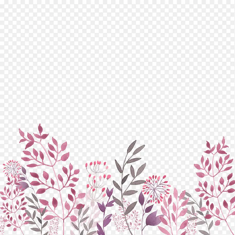 手绘花草