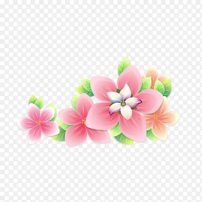 粉色花朵元素