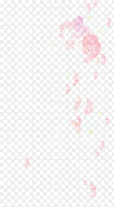 手绘粉色的花