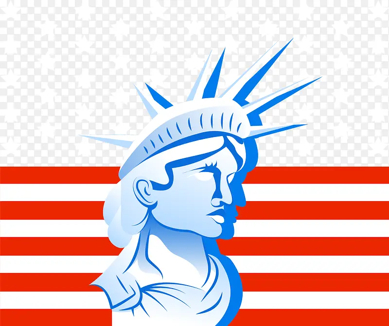 美国国旗自由女神